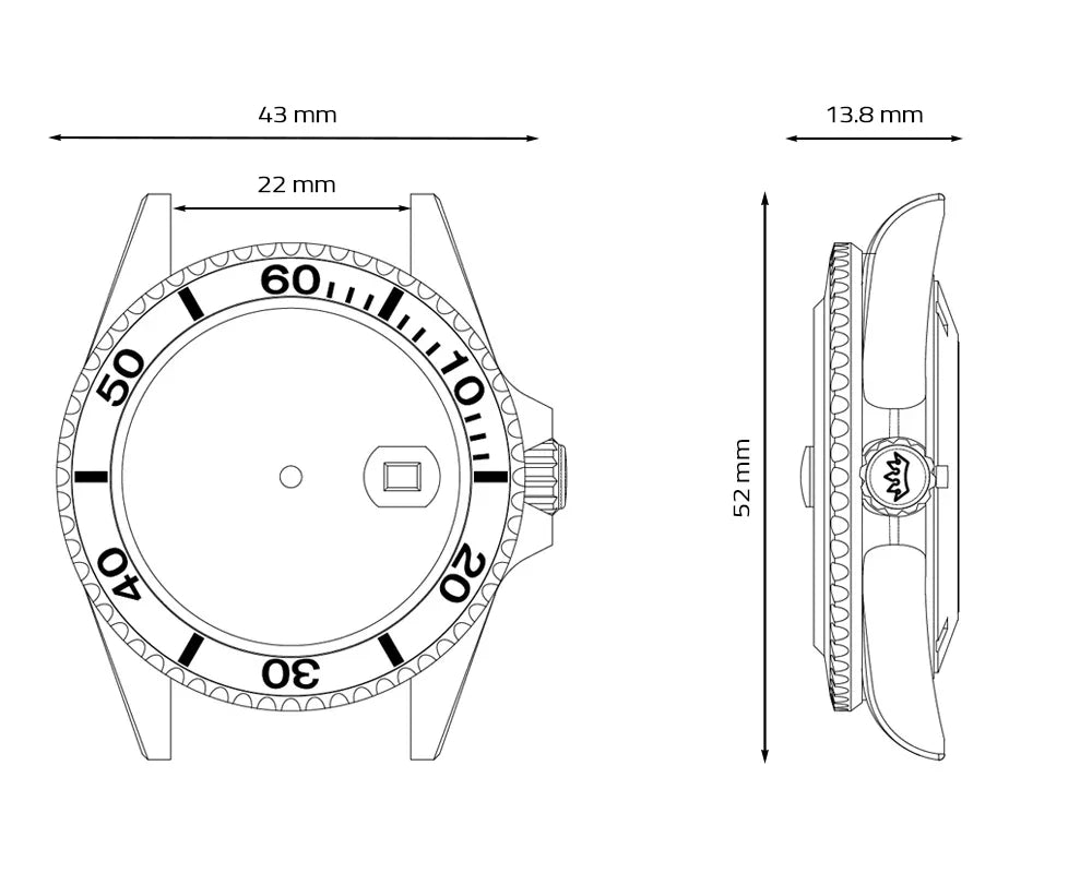Delma Commodore Automatic case rendering