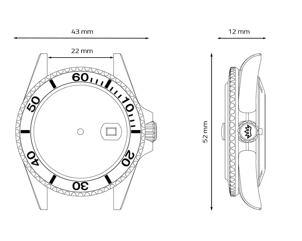 Delma Commodore Quartz case rendering