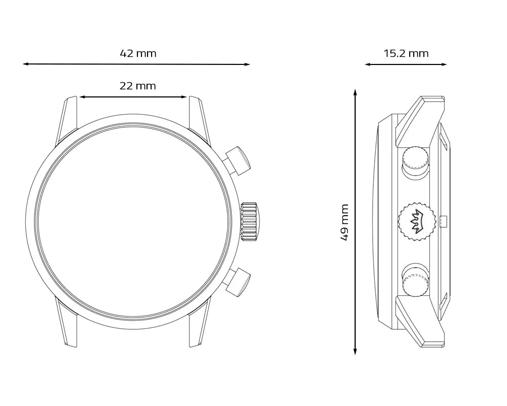 Delma Continental Automatic case rendering