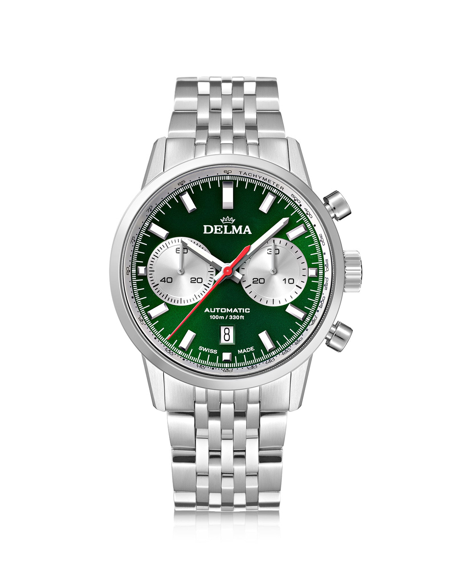 DELMA Continental Automatic stainless steel watch with green dial