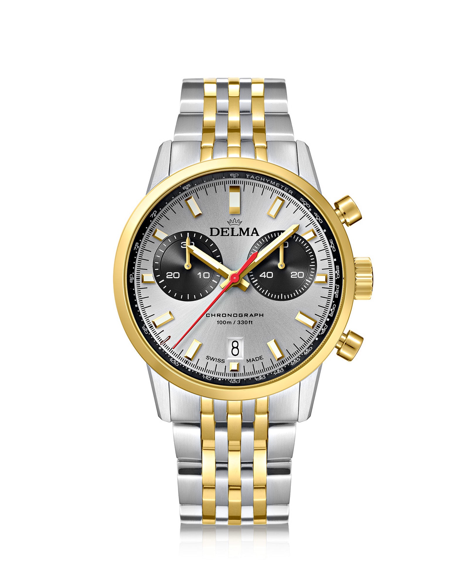 DELMA Continental two tone watch with silver dial