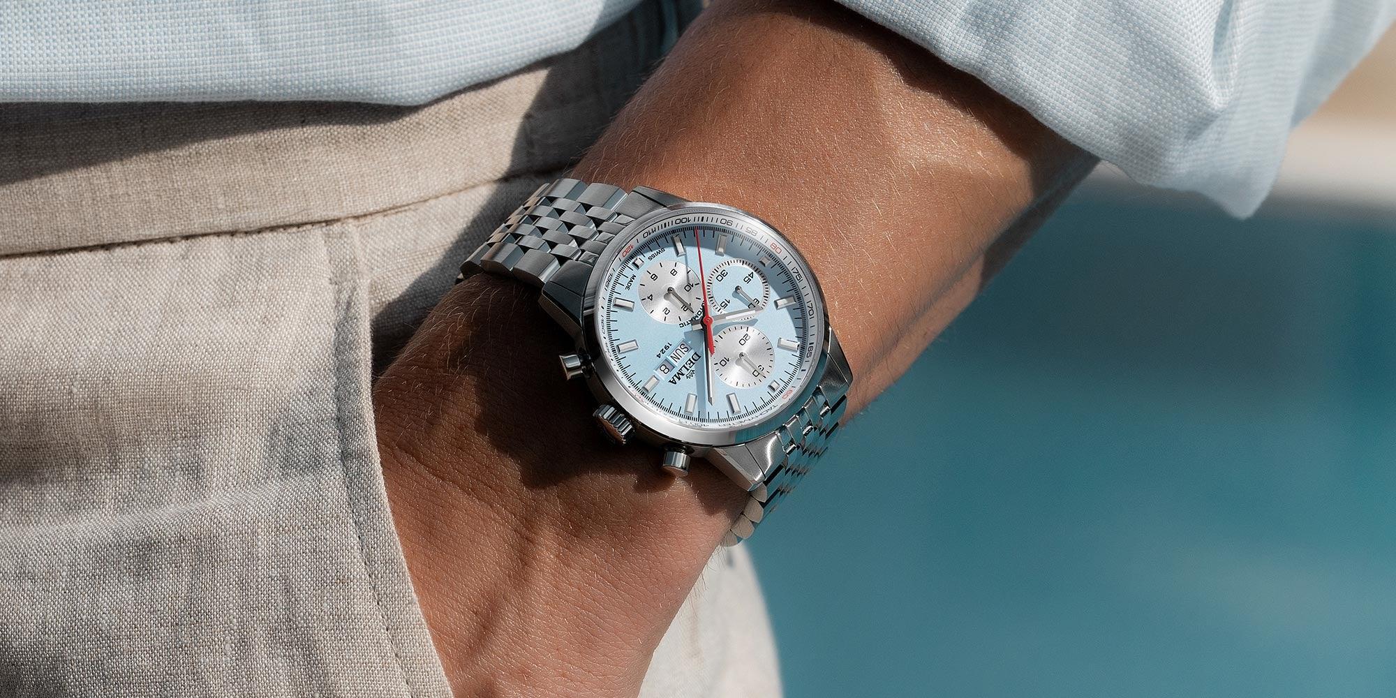 Delma Continental ice blue dial stainless steel bracelet