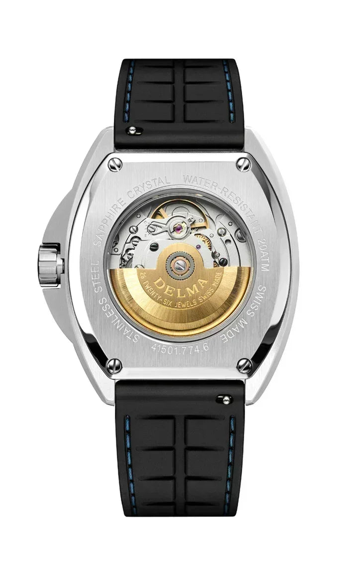 Delma Shell Star 41mm mechanical case back