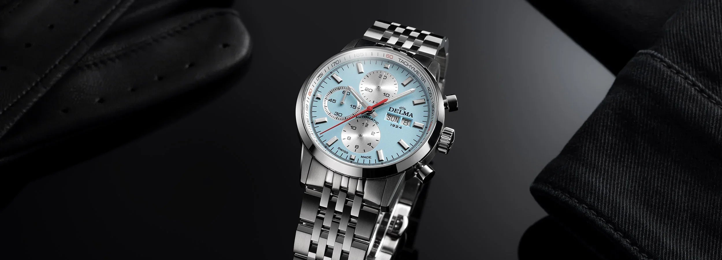 Delma Continental ice blue dial stainless steel bracelet