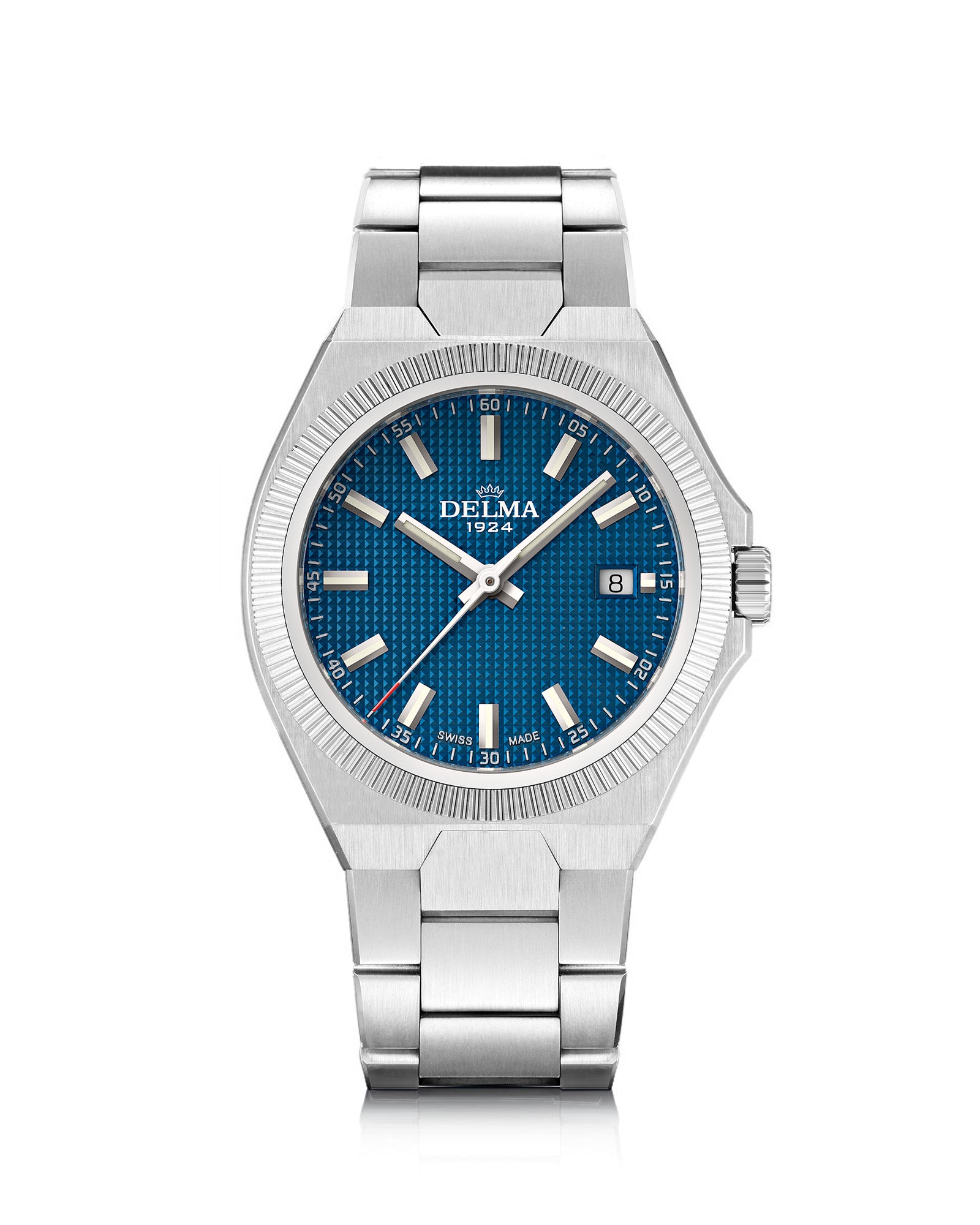 DELMA Midland 40 mm stainless steel watch with silver dial