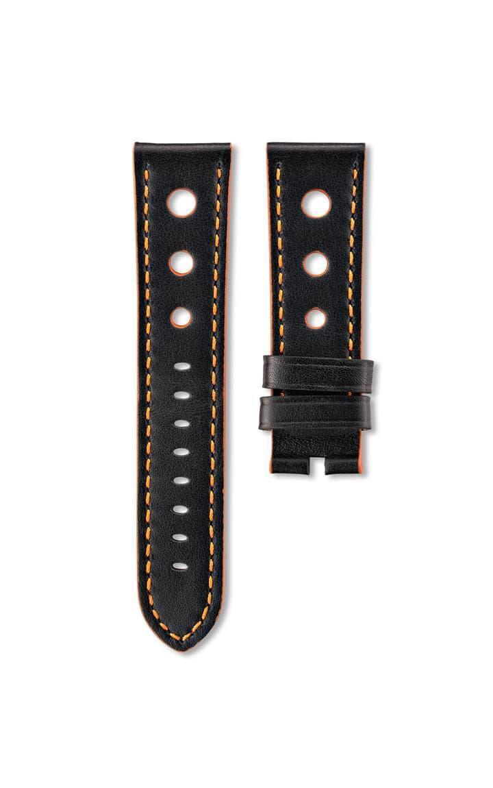 Black Racing Leather Strap 24mm - DELMA Watches