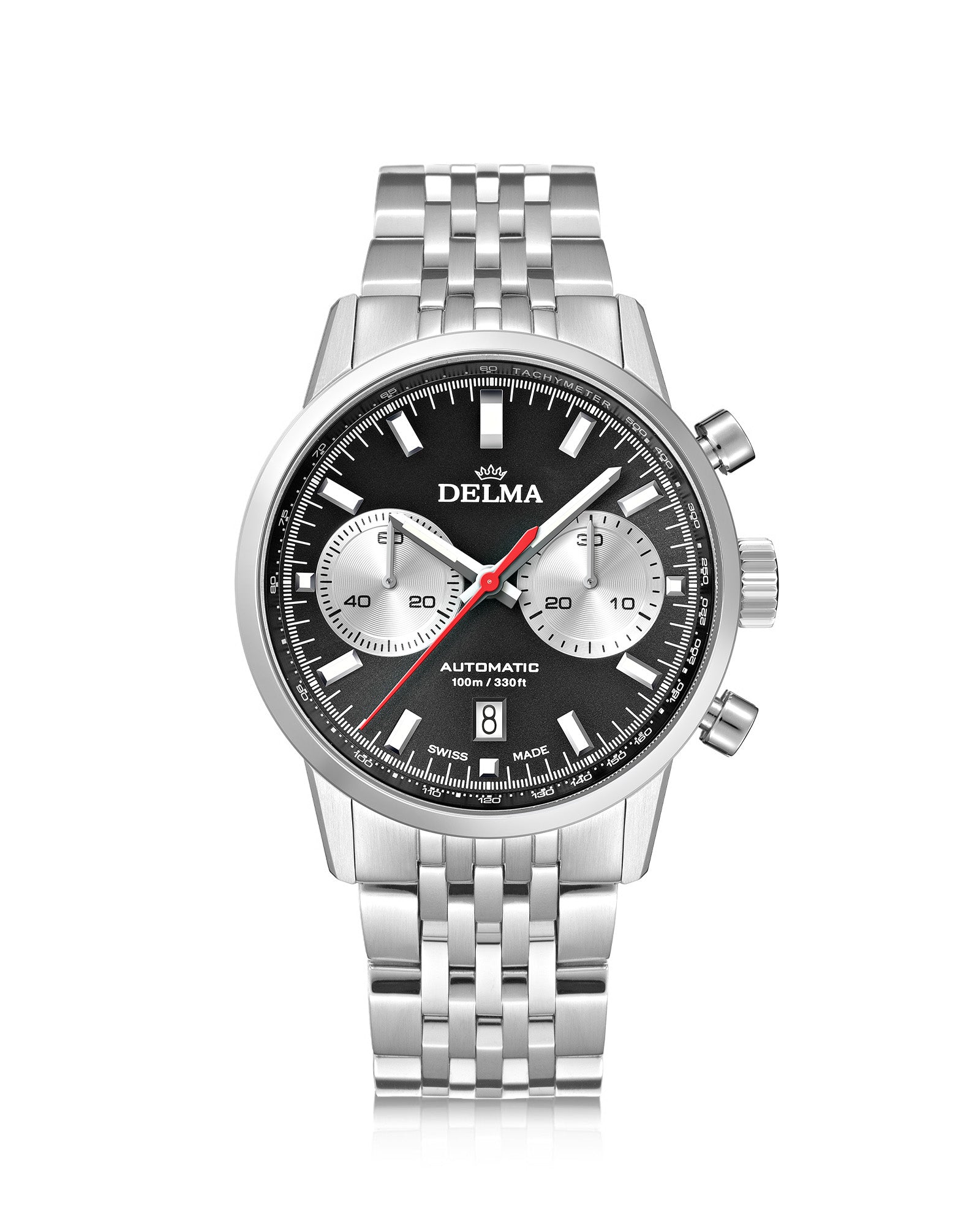 DELMA Continental Automatic stainless steel watch with black dial