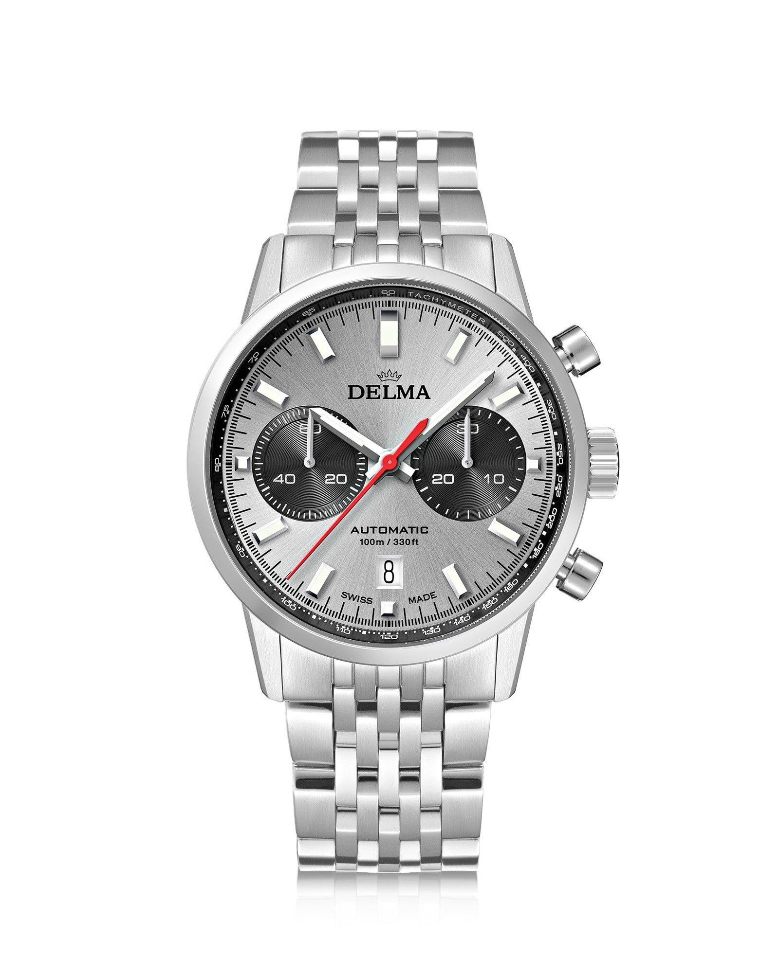 DELMA Continental Automatic stainless steel watch with silver dial
