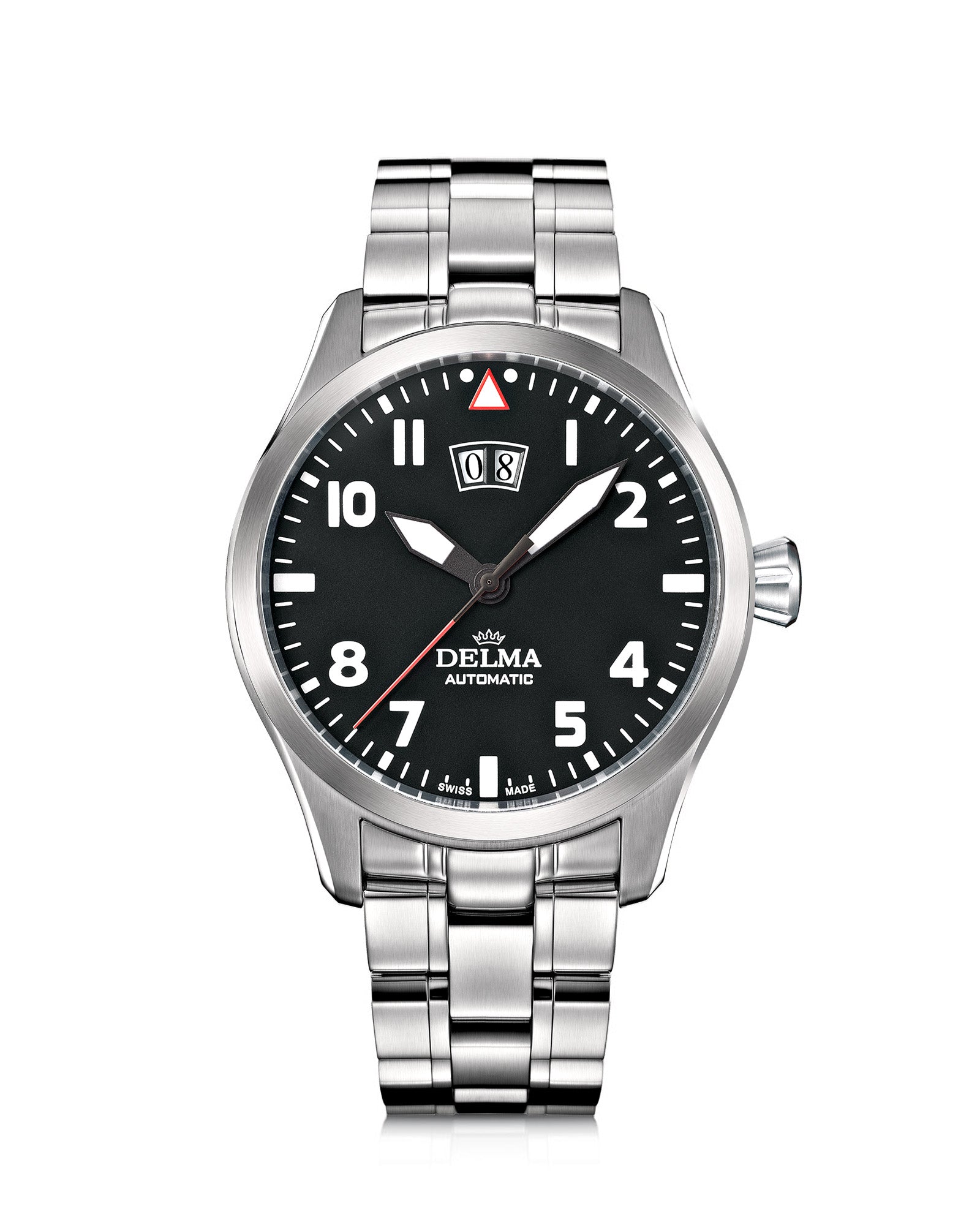 DELMA Commander Big Date stainless steel and black PVD watch with black dial