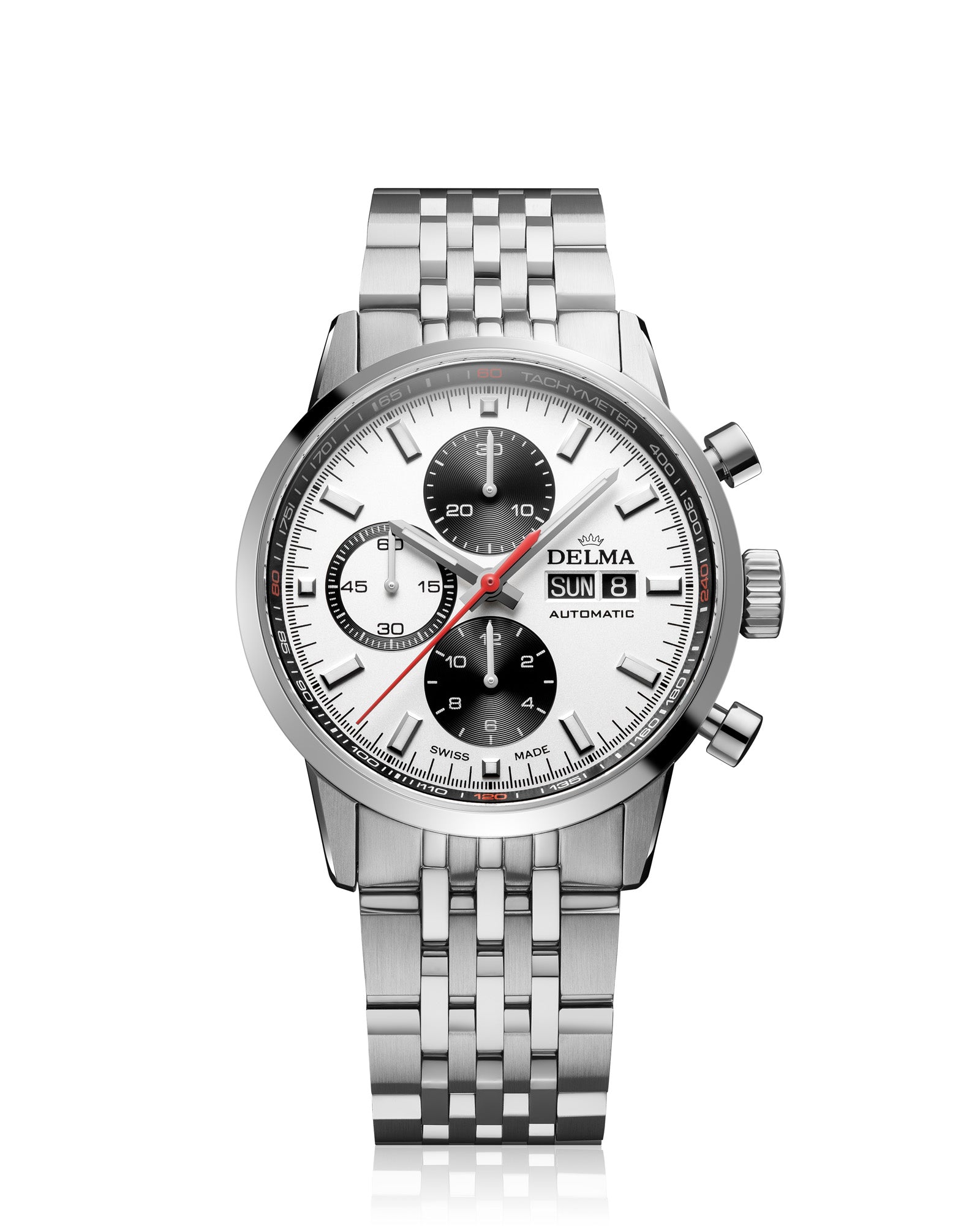 DELMA Continental Automatic in stainless steel with white dial