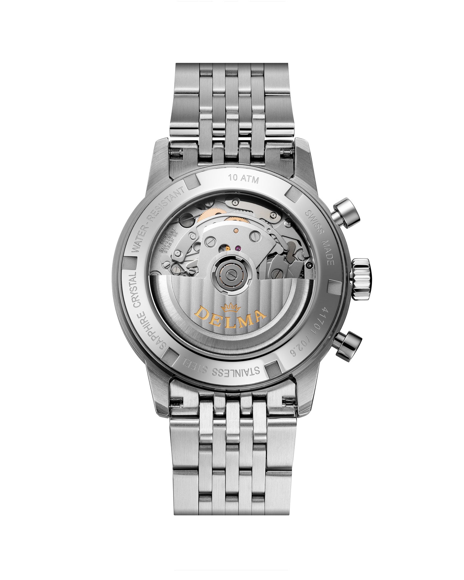 DELMA Continental Automatic in stainless steel caseback