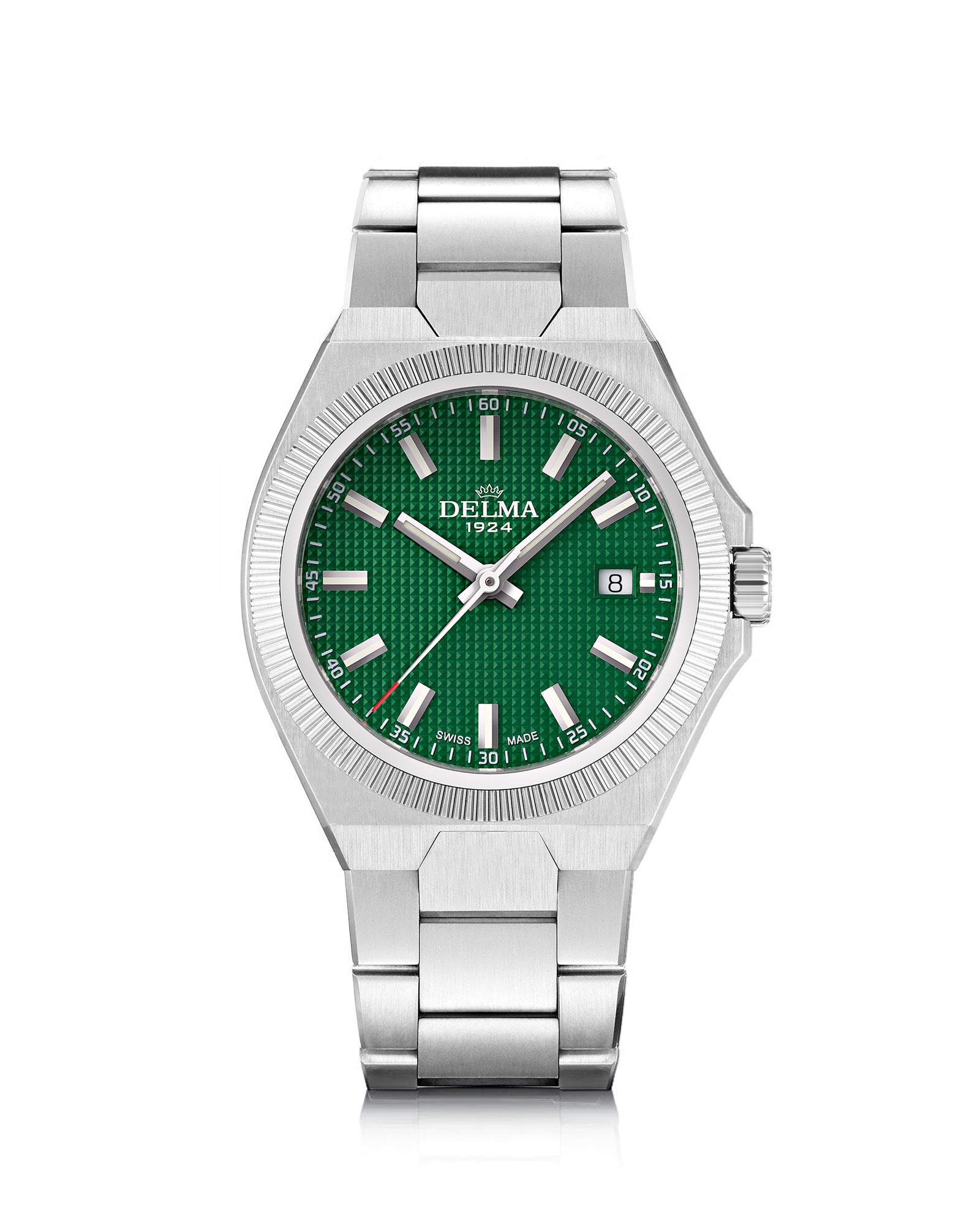 DELMA Midland 40 mm stainless steel watch with green dial