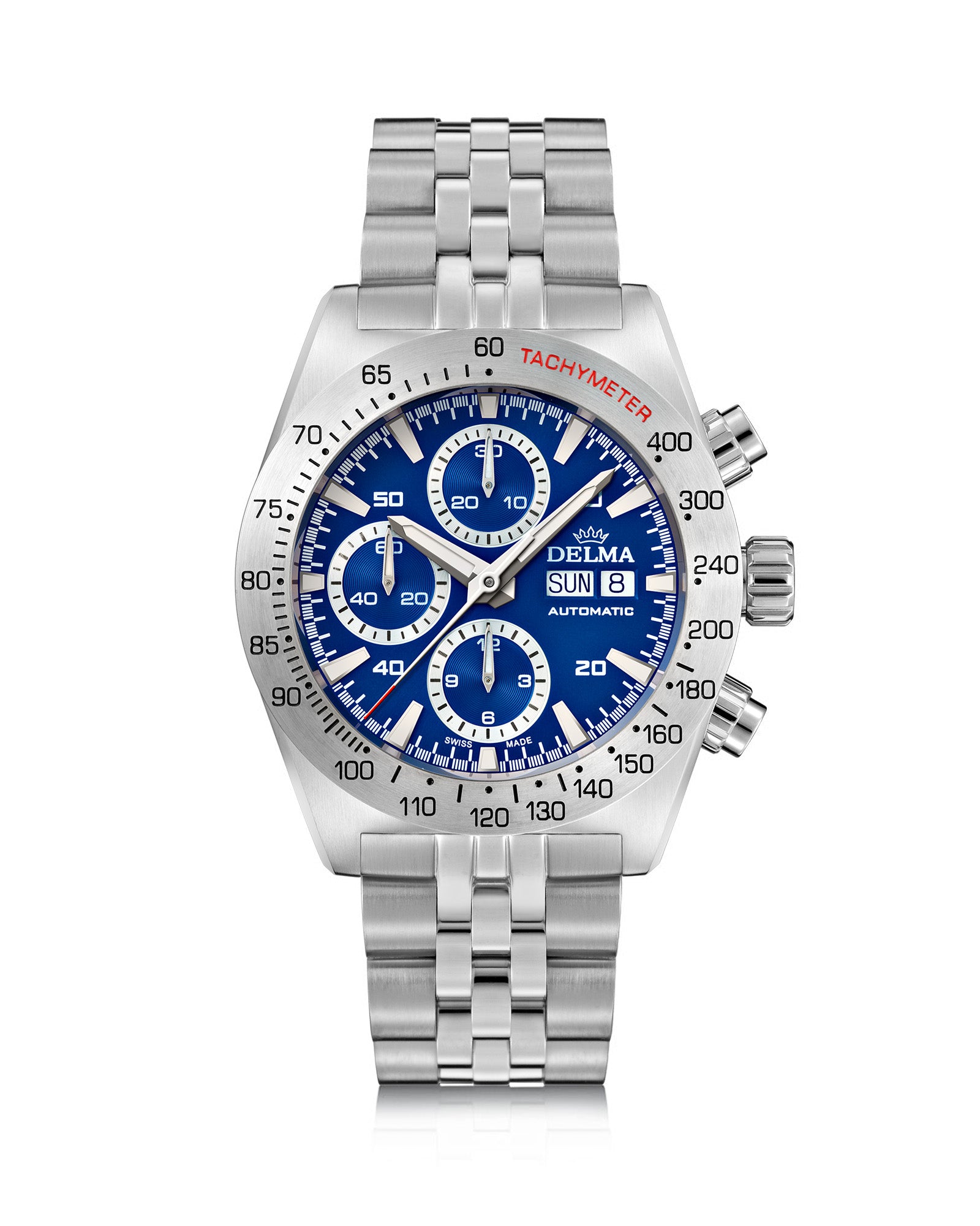 DELMA Montego stainless steel watch with blue dial 