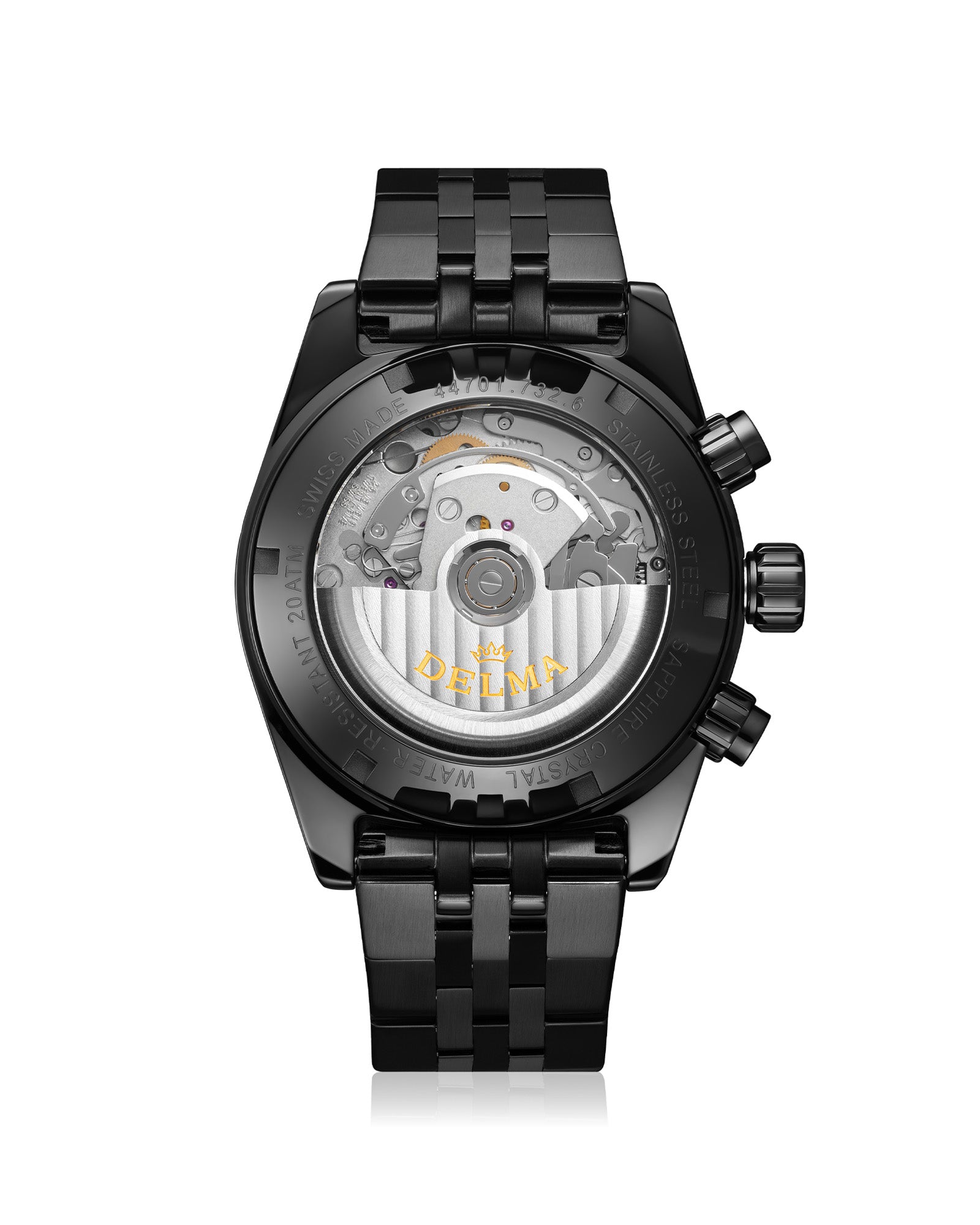 DELMA Montego Black Edition black DLC stainless steel case back