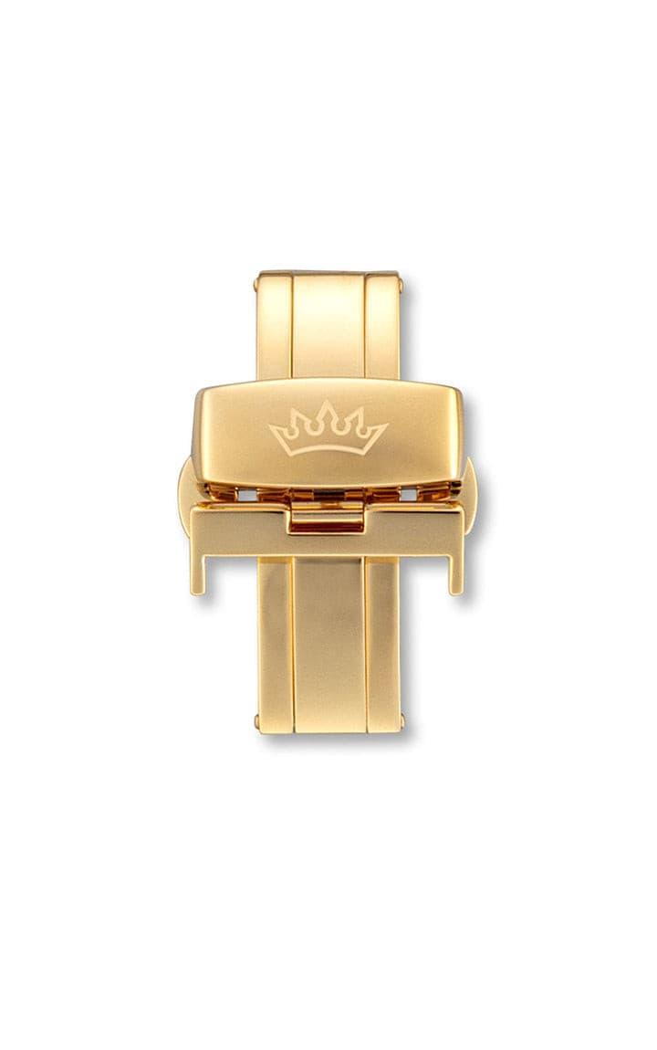 Yellow Gold Butterfly deployant clasp 20mm - DELMA Watches