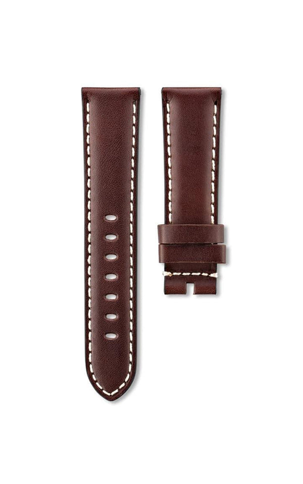 Brown Matte Leather Strap Large 22mm - DELMA Watches