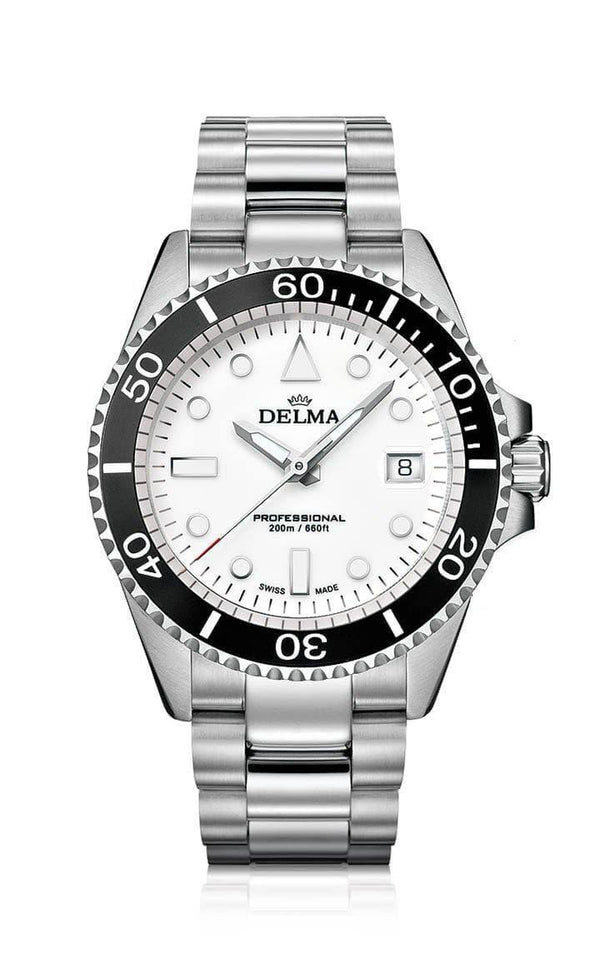 DELMA Commodore Divers Watch with White Dial DELMA Watches