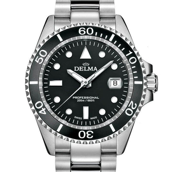 DELMA Commodore Dive Watch Black Dial 43mm DELMA Watches
